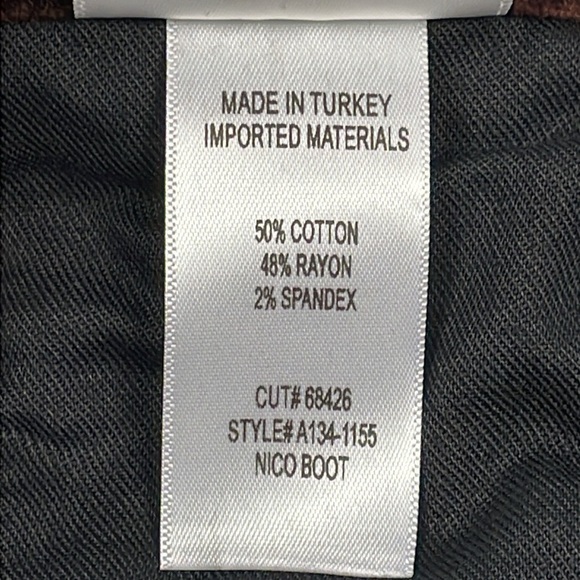 New Agolde Nico High Rise Slim Boot Pants in Chocolate Milk Velvet Sz 32 - Picture 13 of 14